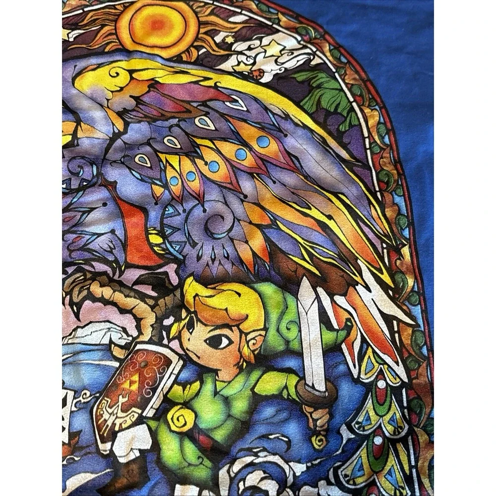 Legend of Zelda T Shirt Mens XL Blue‎ Wind Waker Graphic Tee NWOT Tultex